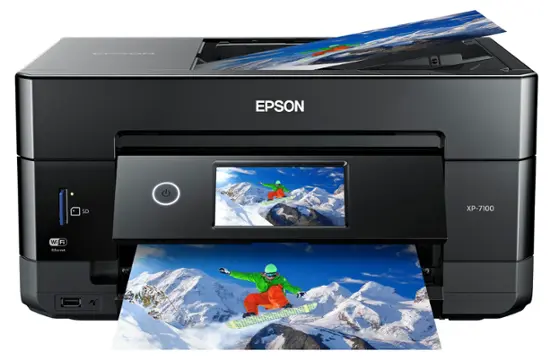 Epson - Expression Premium XP-7100 Wireless All-In-One Inkjet Printer - Black