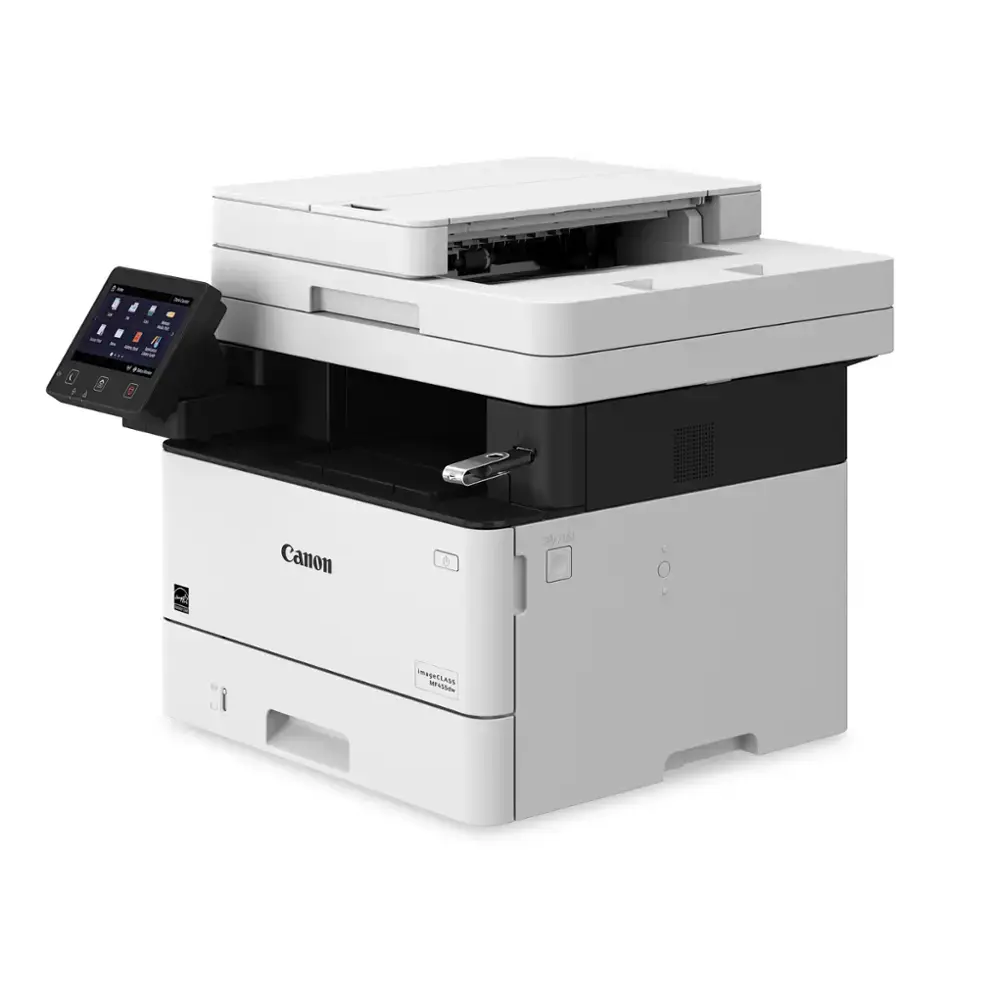 Canon - imageCLASS MF455dw Wireless Black-and-White All-In-One Laser Printer with Fax - White-White