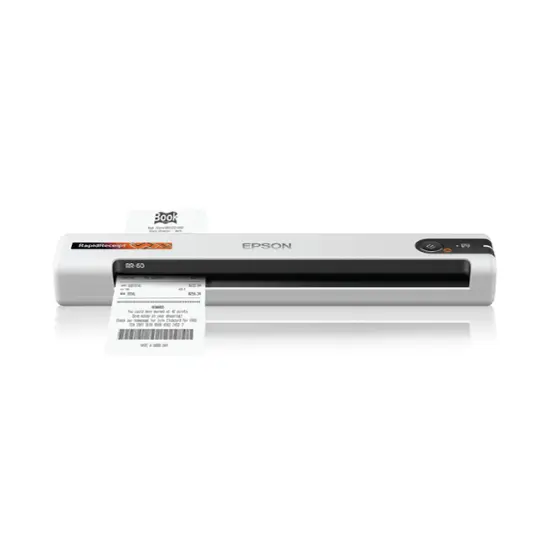 Epson - RapidReceipt RR-60 Mobile Receipt and Color Document Scanner - White-White