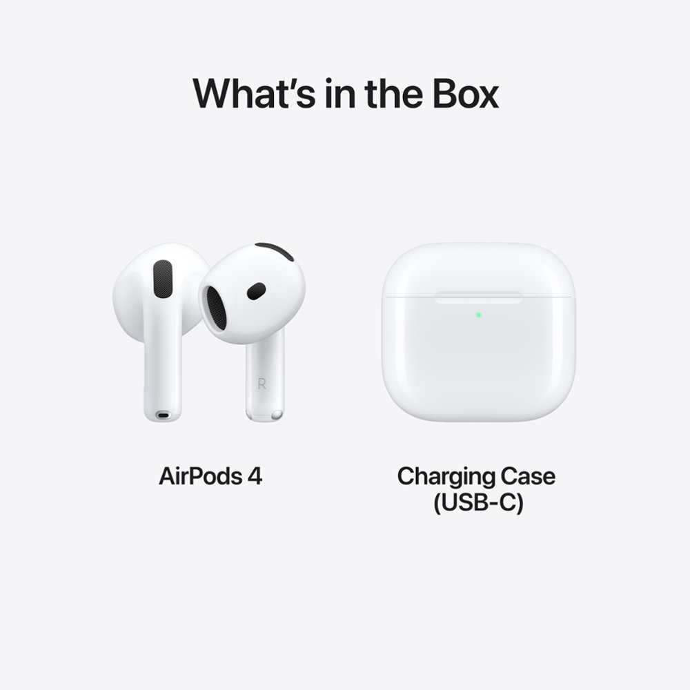 Apple - AirPods 4 - White-White