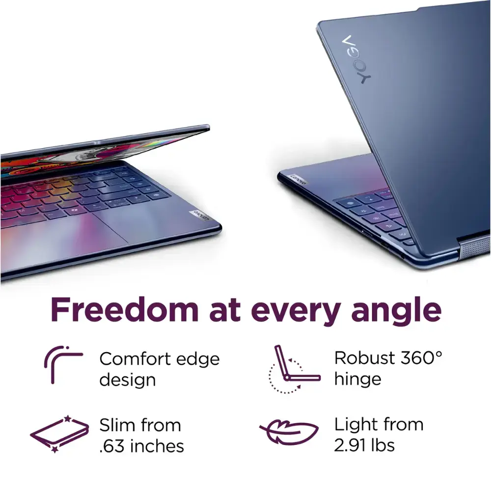 Lenovo - Yoga 9i 2-in-1 14" 2.8K OLED Touchscreen Laptop with Pen - Intel Core Ultra 7 155H with 16GB Memory - 1TB SSD - Cosmic Blue-14 inches-Intel Core Ultra 7 Series 1-16 GB Memory-1 TB-Cosmic Blue