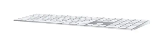 Apple - Magic Keyboard full size with Numeric Keypad (Lightning Port) - Silver/White