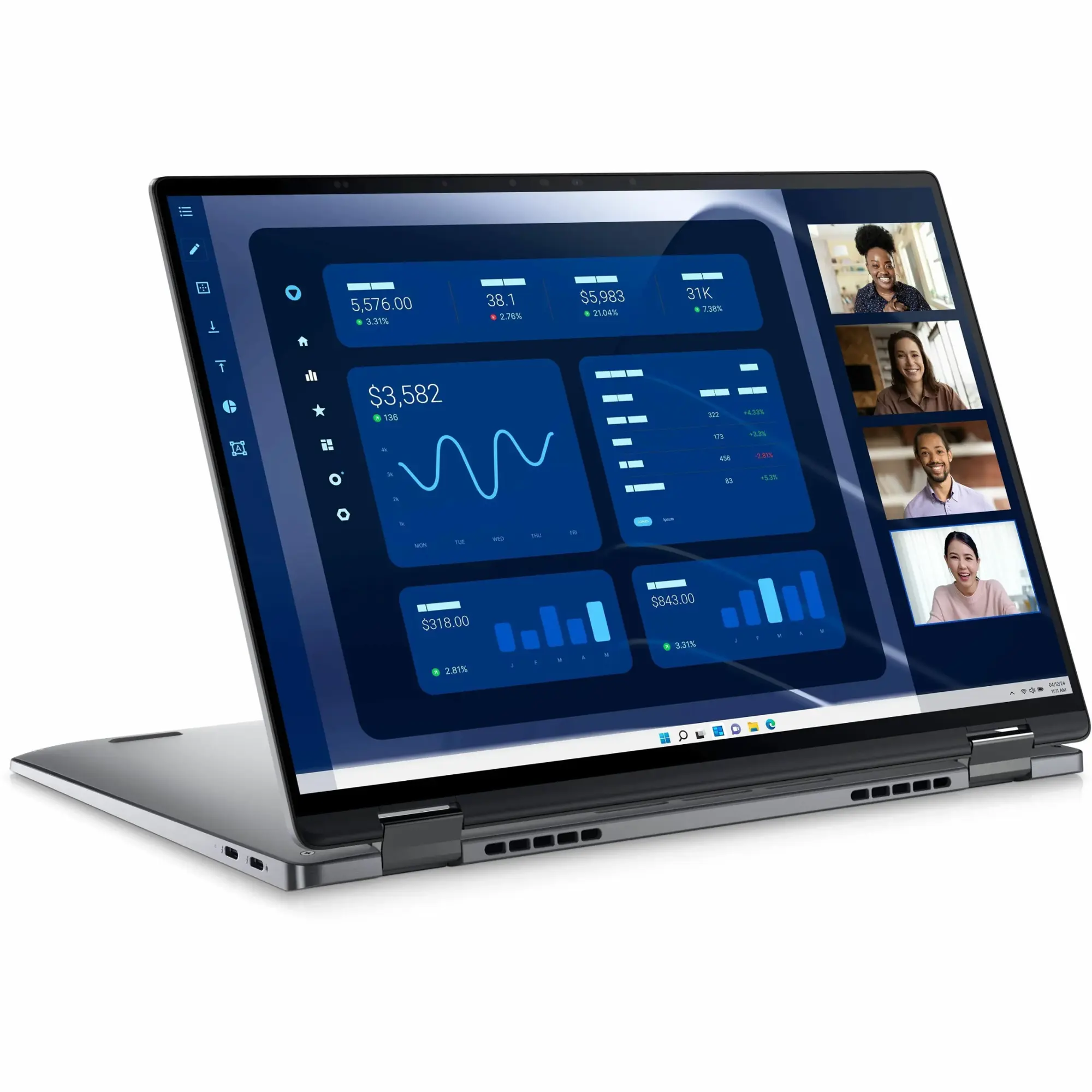 Dell - Latitude 9000 2-in-1 14" IPS LCD 2560 x 1600 (QHD+) Touch Screen Laptop - Intel Core Ultra 7 with 16GB Memory - Magnetite, Other-14 inches-Intel Core Ultra 7 Series 1-8 GB Memory-512 GB-Magnetite