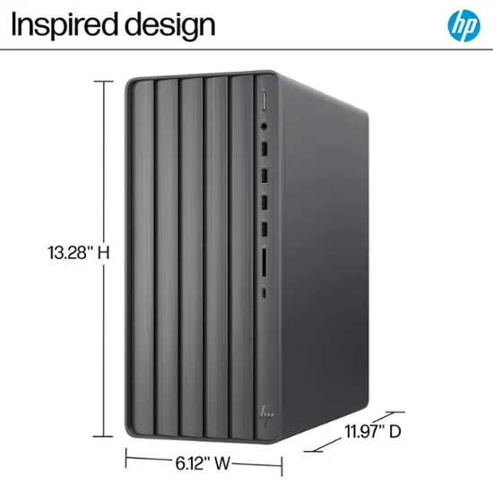 HP - Envy Desktop - Intel Core i7 - 16GB Memory - 1TB SSD - Black-Intel Core i7 14th Generation-16 GB Memory-1 TB-Black