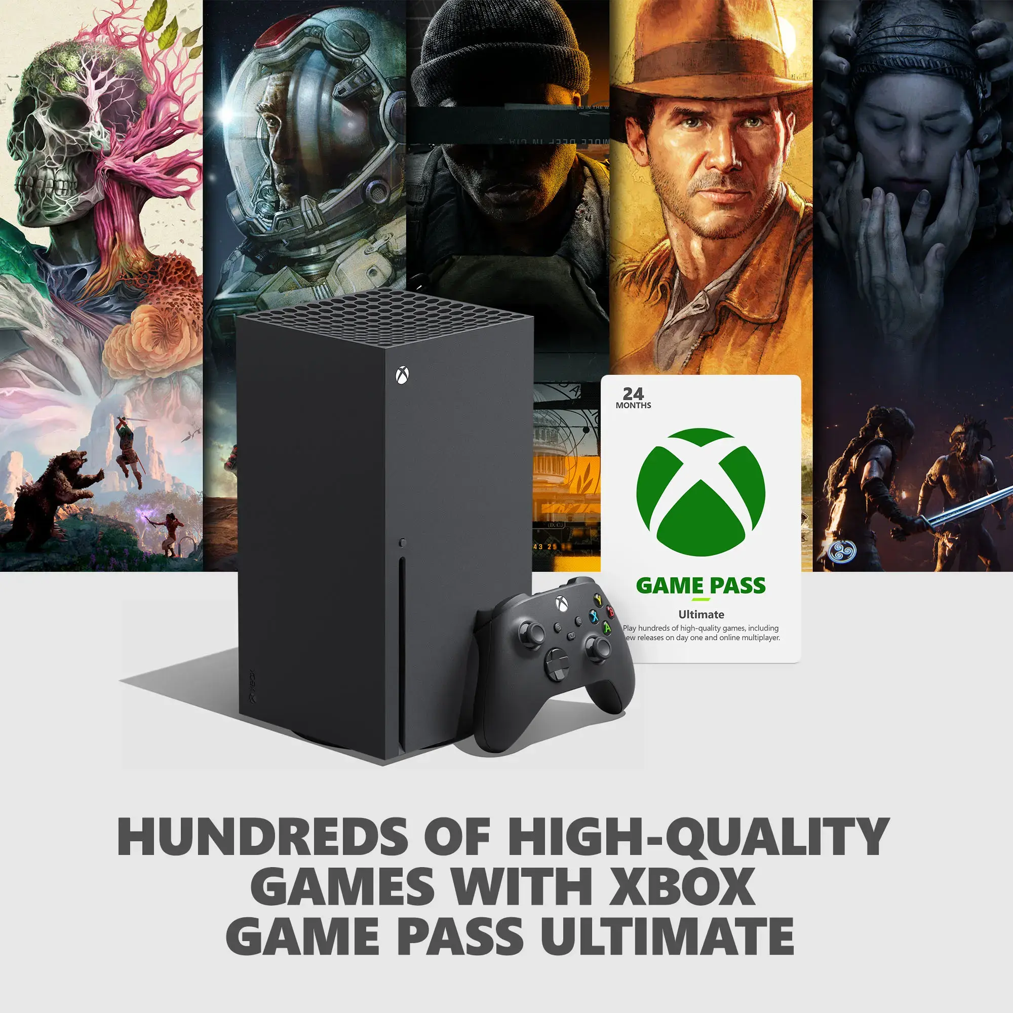 Microsoft - Xbox Series X 1TB with 24 months of Xbox Game Pass Ultimate Bundle - Black