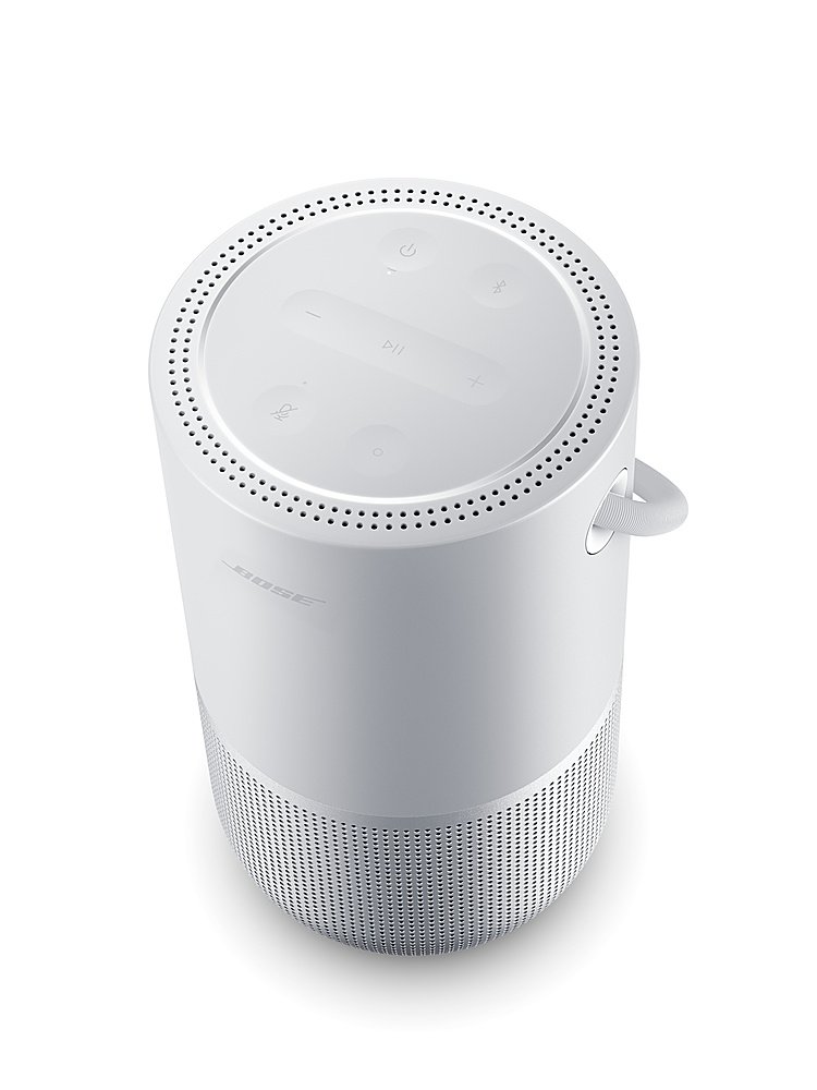 Bose - Portable Smart Speaker with built-in WiFi, Bluetooth, Google Assistant and Alexa Voice Control - Luxe Silver-Luxe Silver