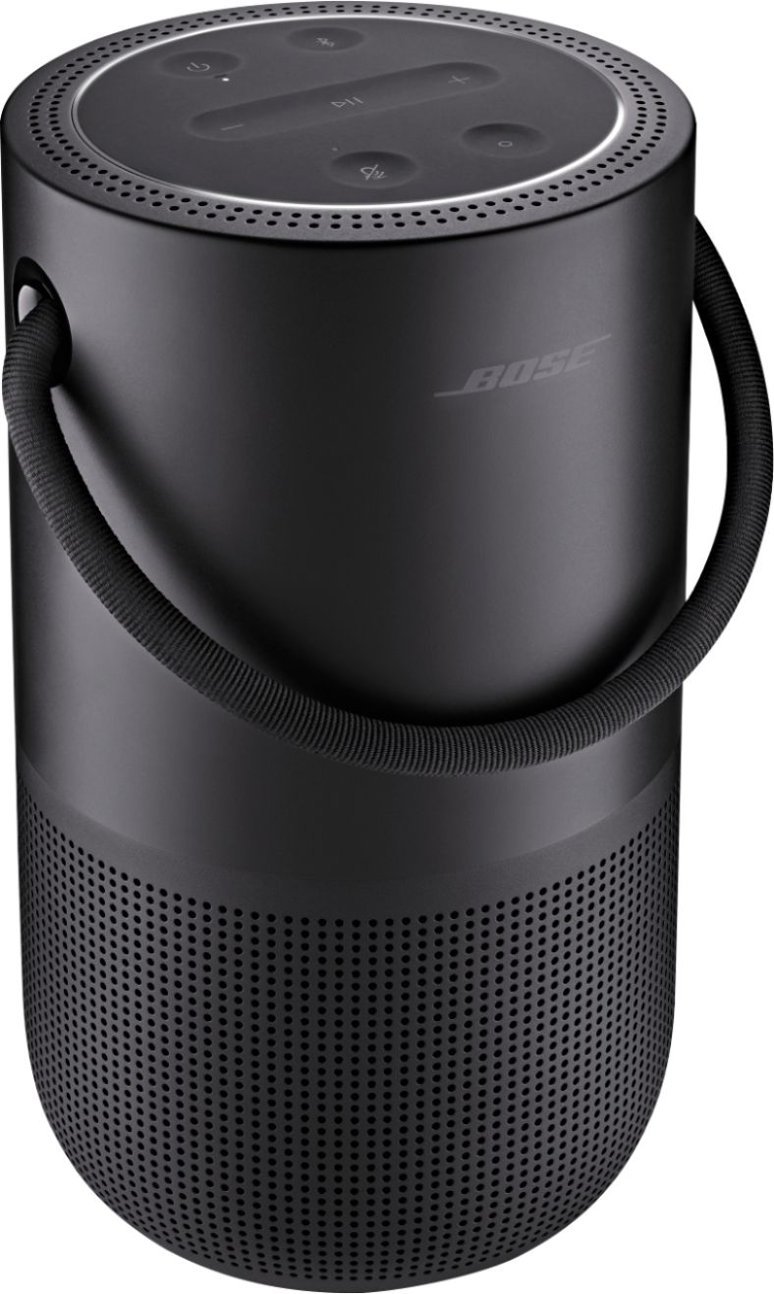 Bose - Portable Smart Speaker with built-in WiFi, Bluetooth, Google Assistant and Alexa Voice Control - Triple Black-Triple Black