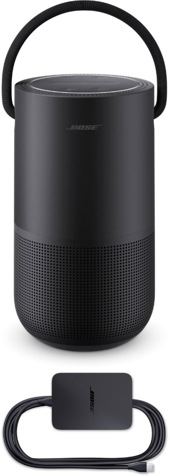 Bose - Portable Smart Speaker with built-in WiFi, Bluetooth, Google Assistant and Alexa Voice Control - Triple Black-Triple Black