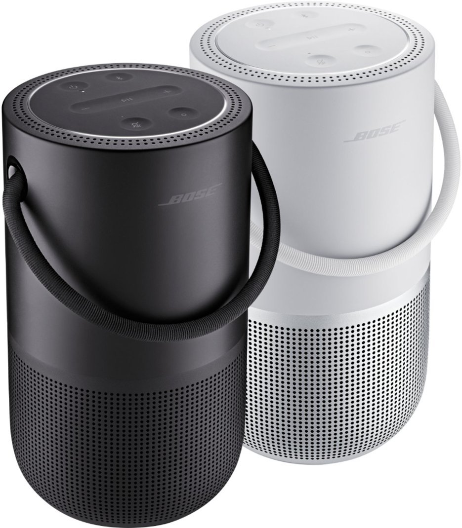 Bose - Portable Smart Speaker with built-in WiFi, Bluetooth, Google Assistant and Alexa Voice Control - Triple Black-Triple Black