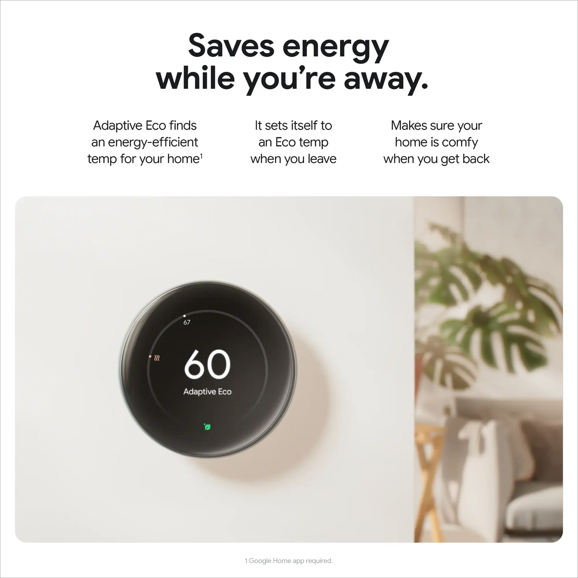 Google - Nest Learning Thermostat (4th gen) with Nest Temperature Sensor (2nd gen) - Polished Obsidian-Polished Obsidian