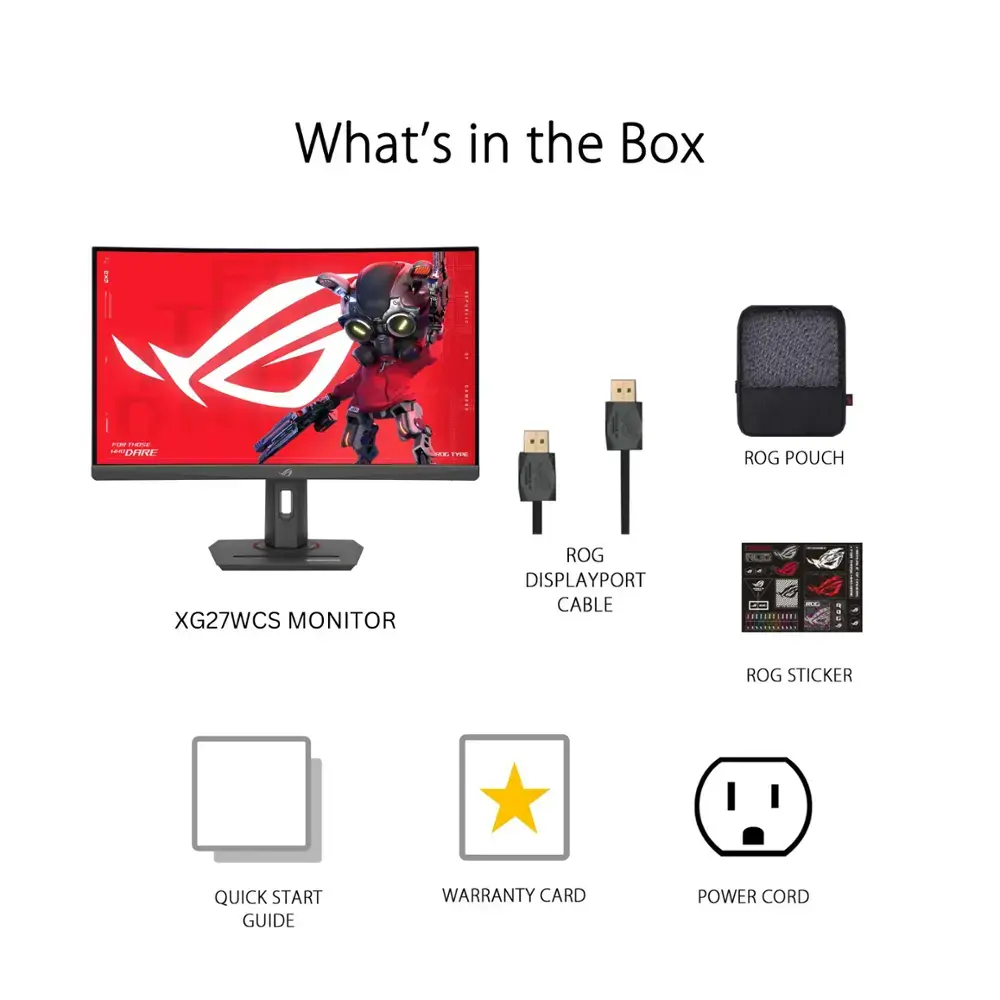 ASUS - ROG Strix 27” Curved 1440P 180Hz FreeSync Gaming Monitor with HDR (DisplayPort,HDMI,USB) - Black