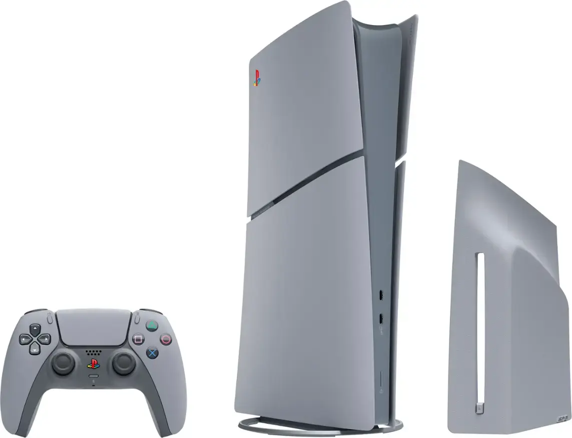 Sony - PlayStation 5 Slim Console Digital Edition – 30th Anniversary Limited Edition Bundle - Gray-Gray