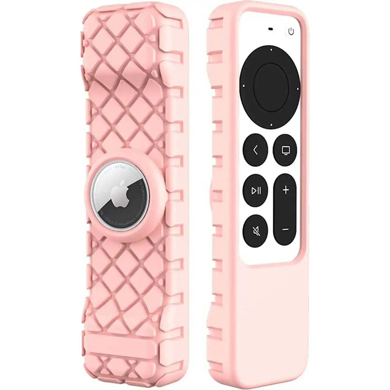 SaharaCase - Apple TV 4K Remote Silicone Case for Apple AirTag - Pink