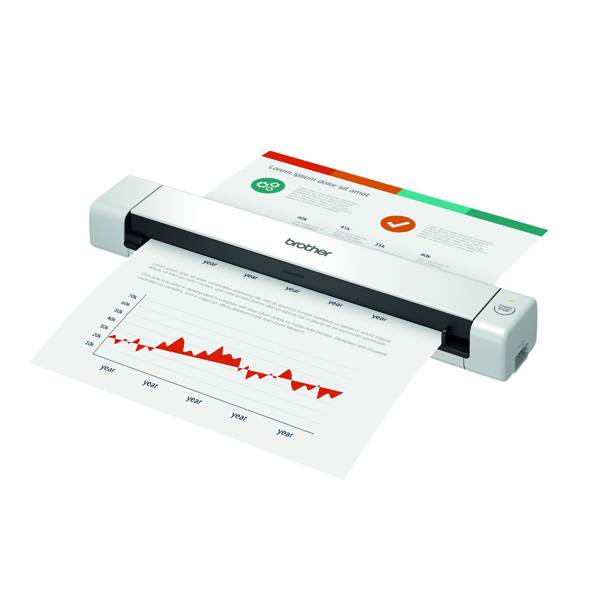 Brother - DS-640 Compact Mobile Document Scanner - White