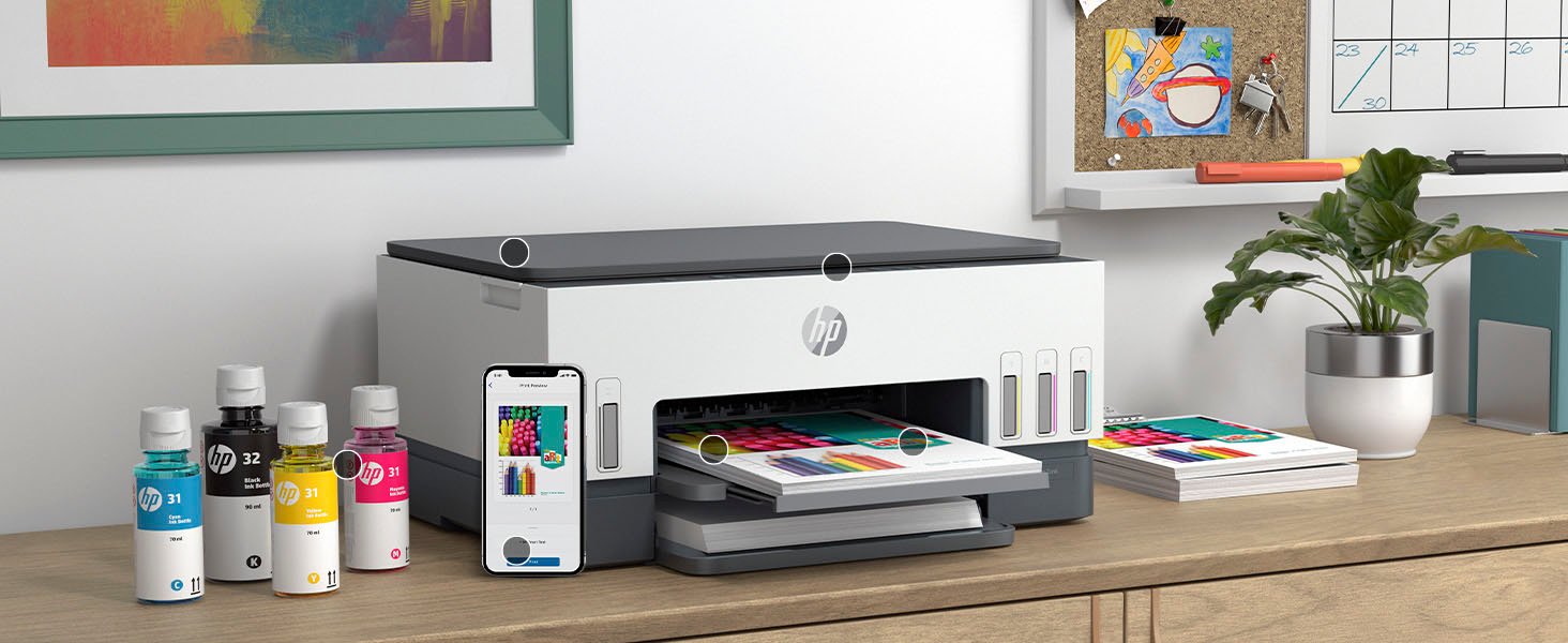 HP - Smart Tank 6001 Wireless All-In-One Super tank Inkjet Printer with up to 2 Years of Ink Included - Basalt-White