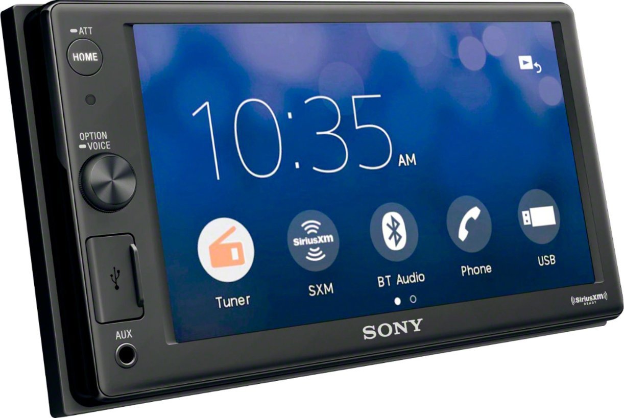 Sony - 6.2" - Apple® CarPlay™ - Built-in Bluetooth - In-Dash Digital Media Receiver - Black-Black