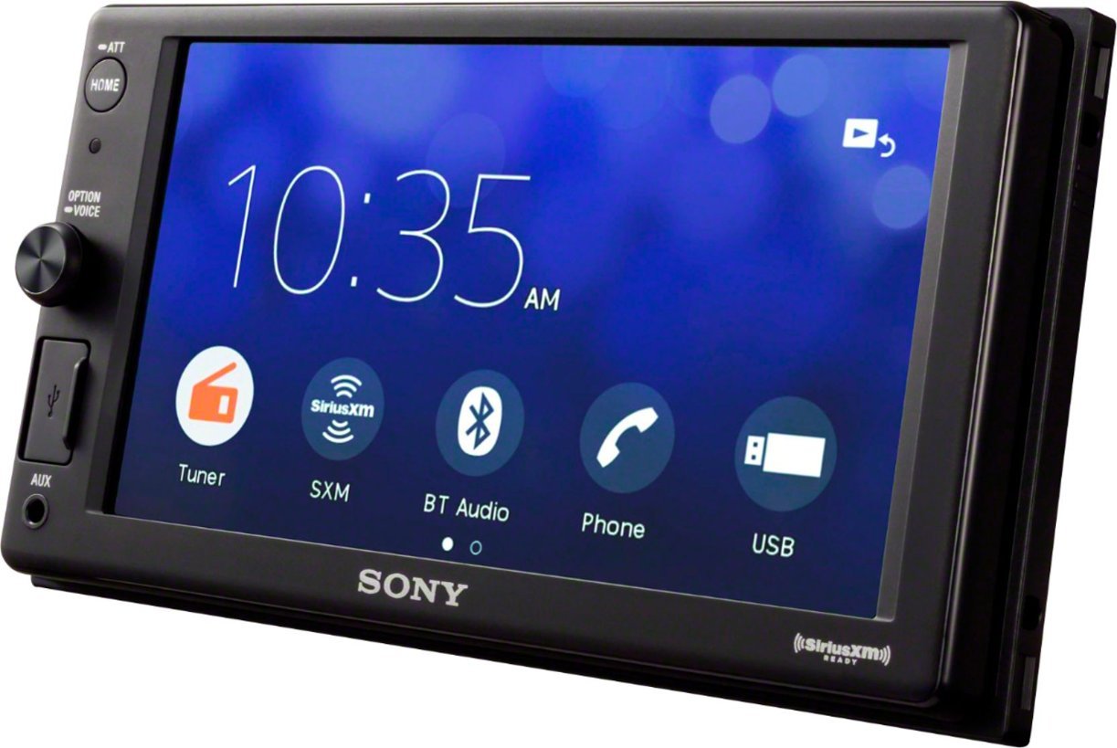 Sony - 6.2" - Apple® CarPlay™ - Built-in Bluetooth - In-Dash Digital Media Receiver - Black-Black