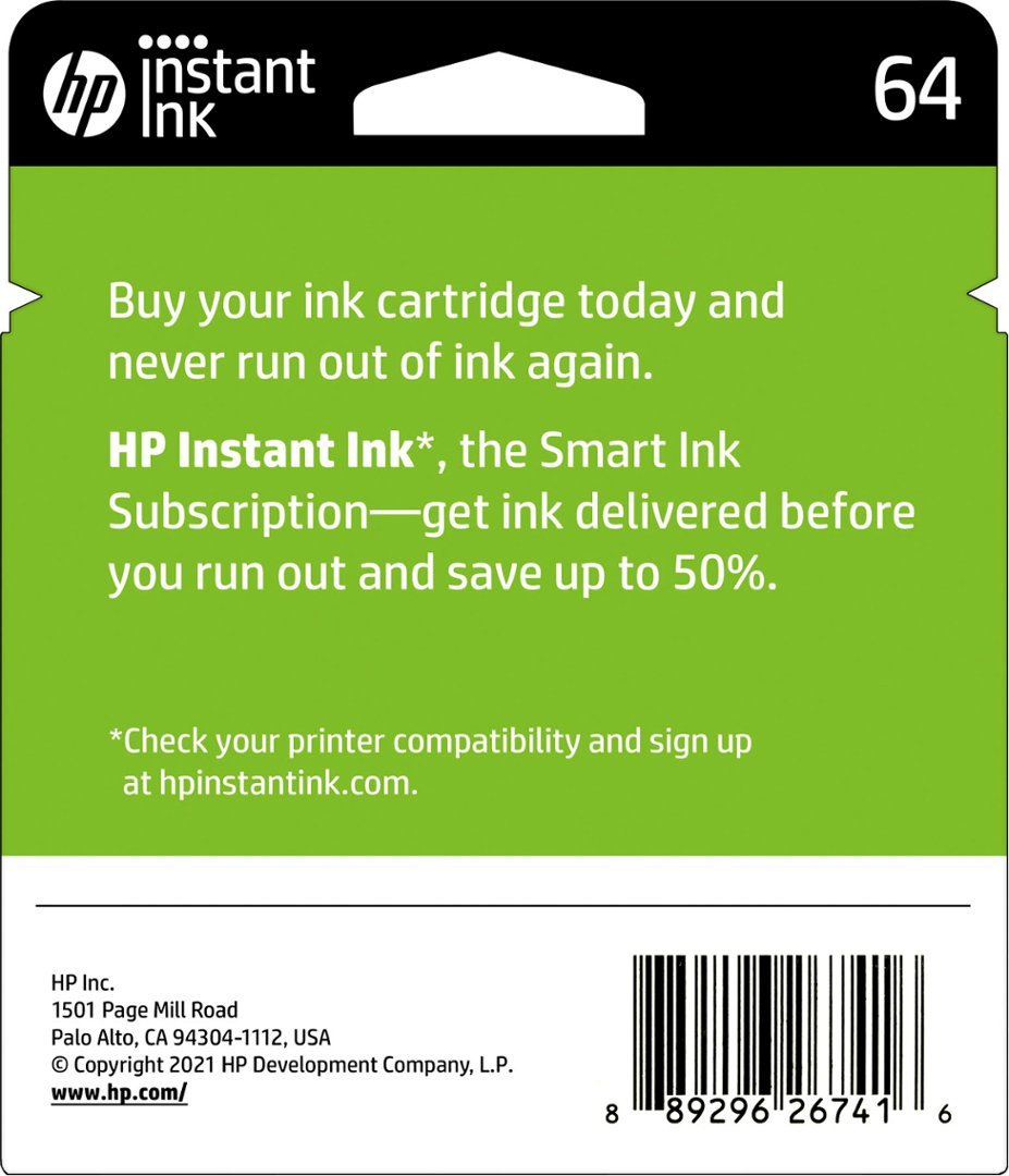 HP - 64 2-Pack Standard Capacity Ink Cartridges - Black & Tri-Color-Black & Tri-Color