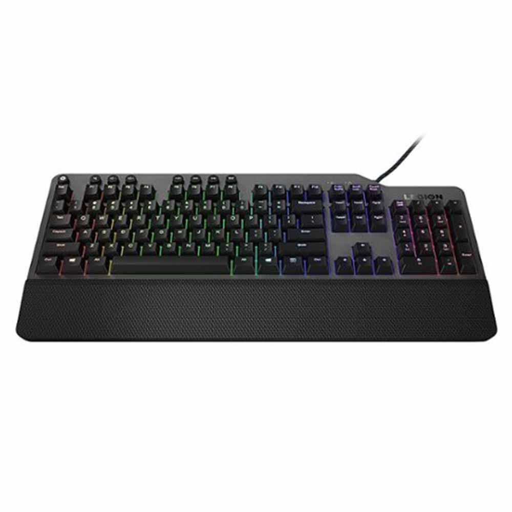 Lenovo - Legion K500 Full-size Wired RGB Mechanical Gaming Keyboard - Black-Black