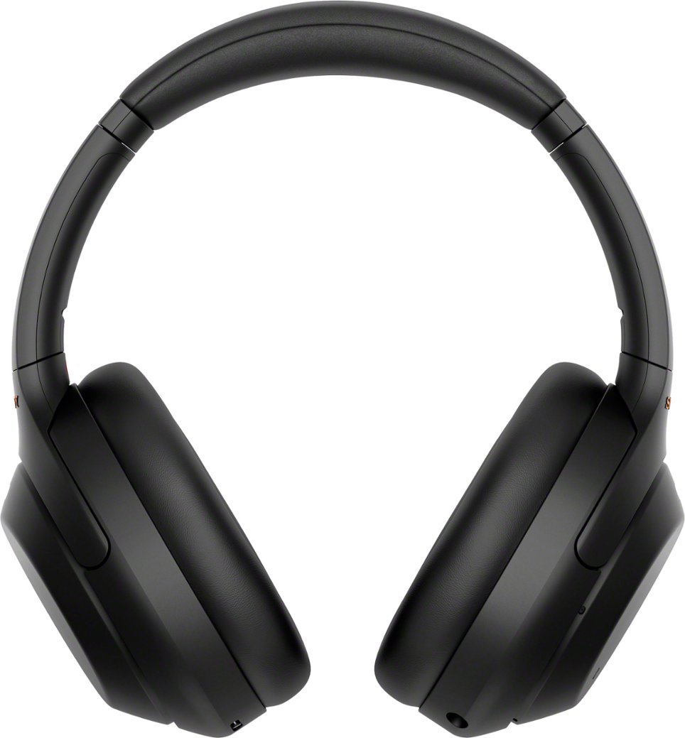 Sony - WH1000XM4 Wireless Noise-Cancelling Over-the-Ear Headphones - Black-Black