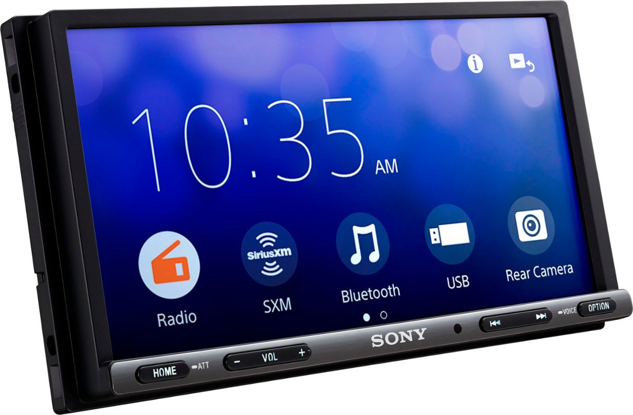 Sony - 6.95" Android Auto and Apple CarPlay Bluetooth Digital Media Receiver - Black-Black