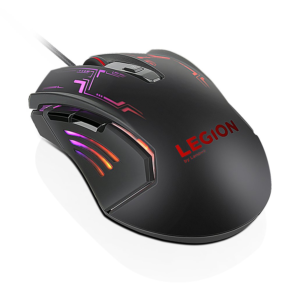 Lenovo - Legion M200 Wired Optical Gaming Mouse - Black-Black