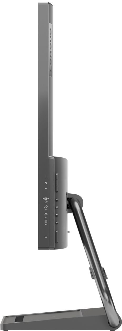 Lenovo - Qreator 27 27" IPS LED UHD FreeSync Monitor In-Panel Speakers Wireless Charging (DisplayPort, USB-C, HDMI) - Black-Black