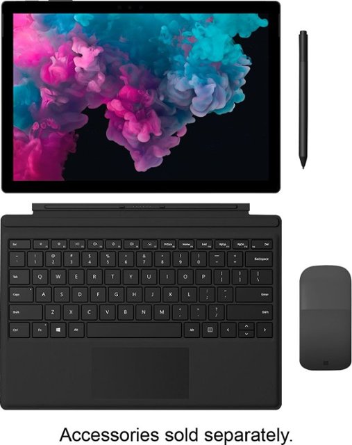 Microsoft - Geek Squad Certified Refurbished Surface Pro 6 - 12.3" Touch-Screen - Intel Core i5 - 8GB - 256GB SSD (Latest Model) - Black-Intel 8th Generation Core i5-8 GB Memory-256 GB-Black