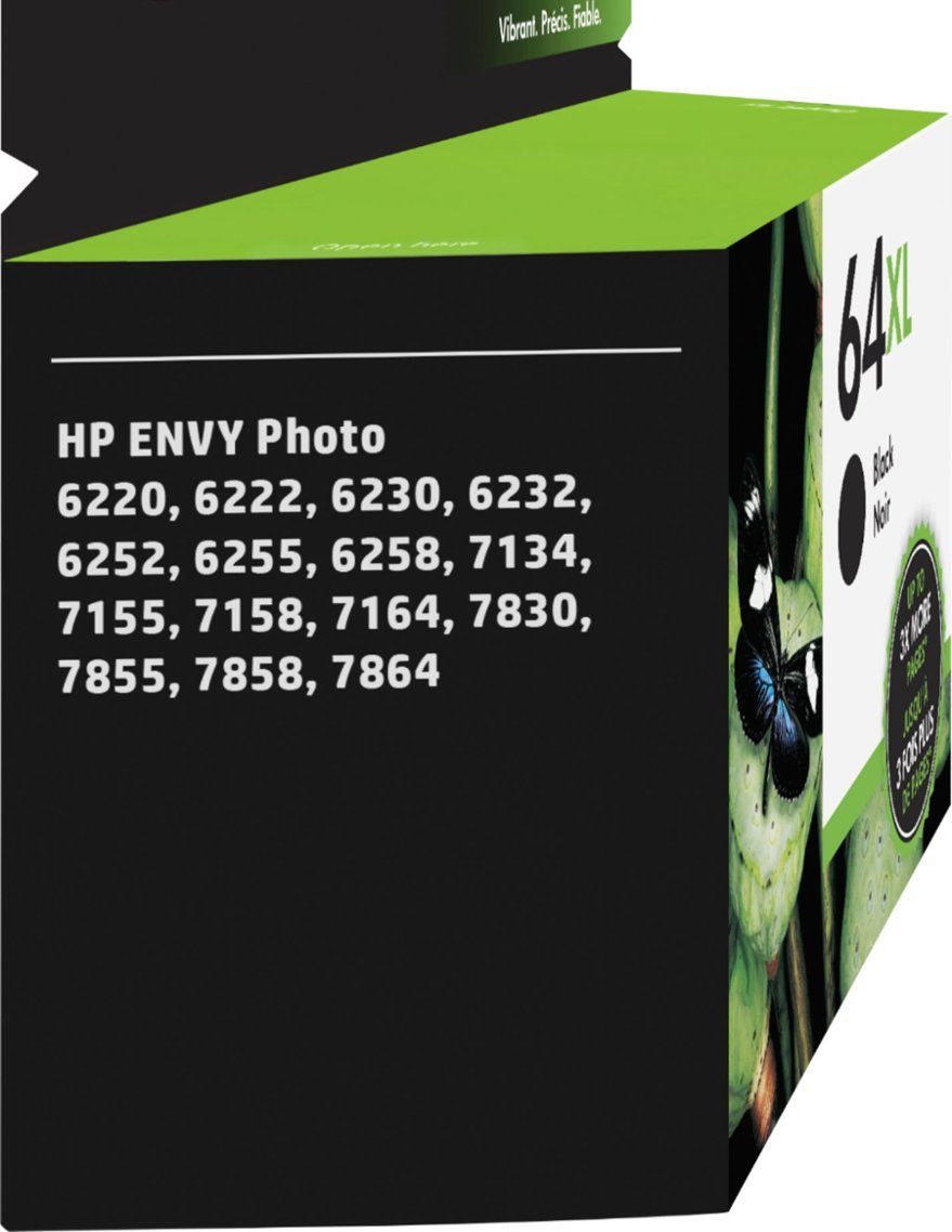HP - 64XL High-Yield Ink Cartridge - Black-Black