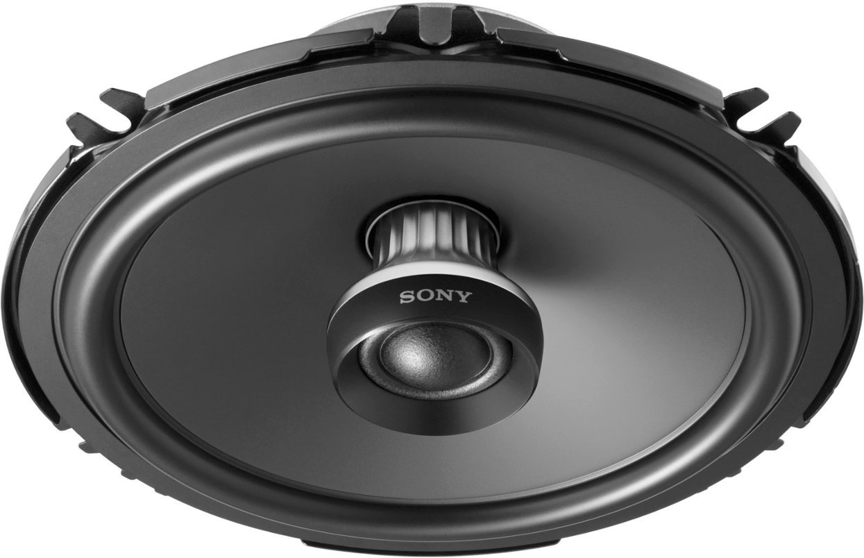 Sony - 6.5" 2-way Coaxial Speakers (Pair) - Black-Black