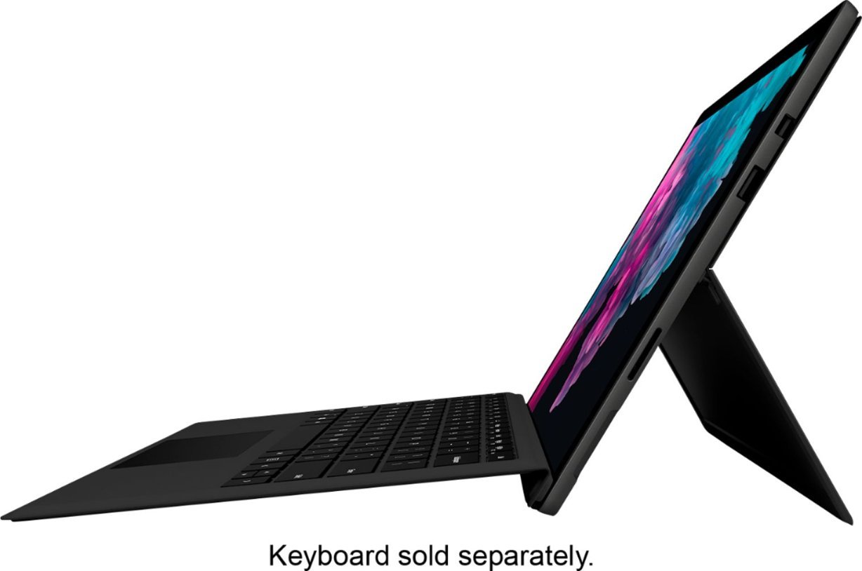 Microsoft - Geek Squad Certified Refurbished Surface Pro 6 - 12.3" Touch-Screen - Intel Core i5 - 8GB - 256GB SSD (Latest Model) - Black-Intel 8th Generation Core i5-8 GB Memory-256 GB-Black