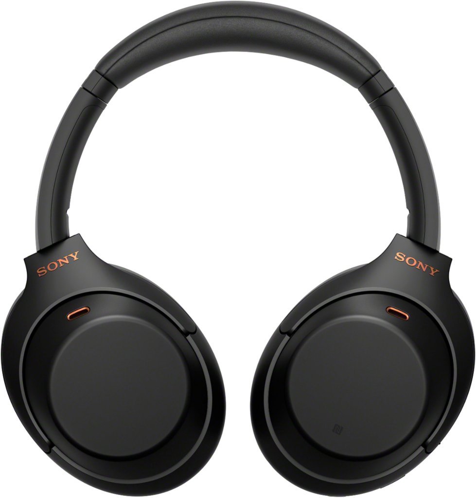 Sony - WH1000XM4 Wireless Noise-Cancelling Over-the-Ear Headphones - Black-Black