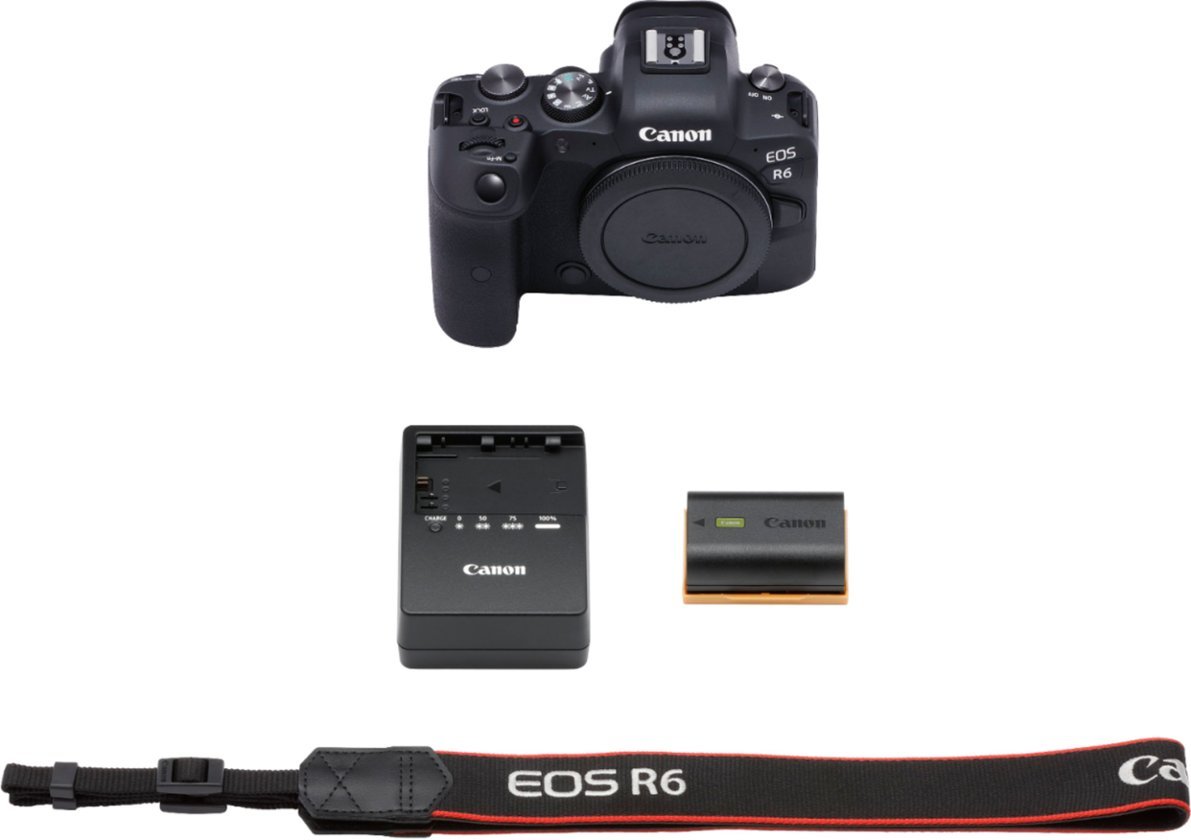 Canon - EOS R6 Mirrorless Camera (Body Only) - Black-Black