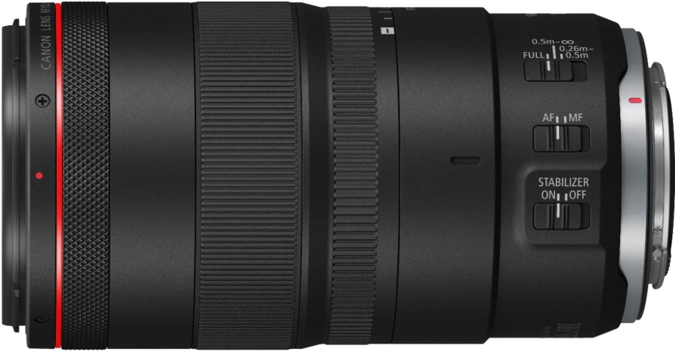 Canon - RF100mm F2.8 L MACRO IS USM Telephoto Lens for EOS R-Series Cameras - Black-Black