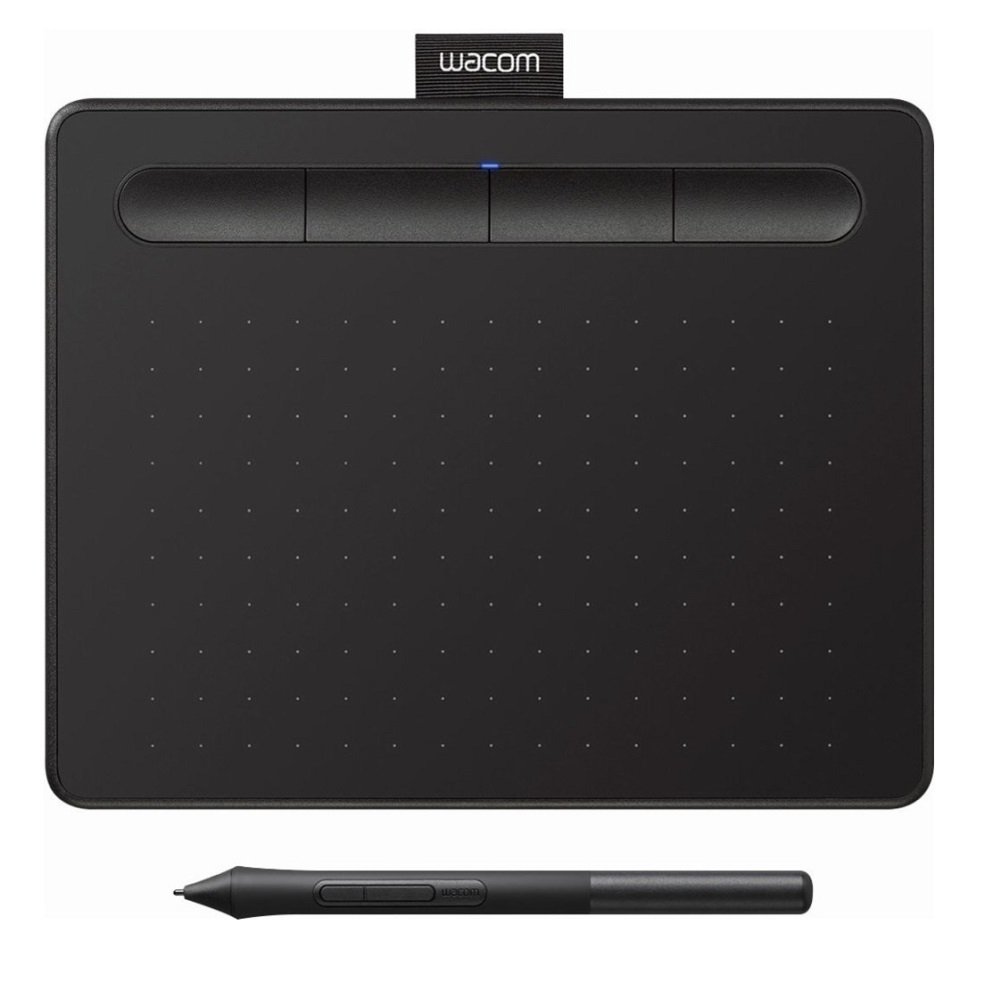 Wacom - Intuos Graphic Drawing Tablet for Mac, PC, Chromebook & Android (Small) with Software Included - Black-Black