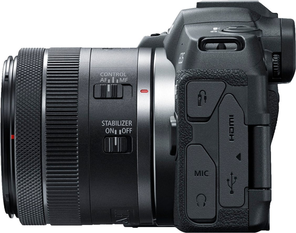 Canon - EOS R8 4K Video Mirrorless Camera with RF 24-50mm f/4.5-6.3 IS STM Lens - Black-Black