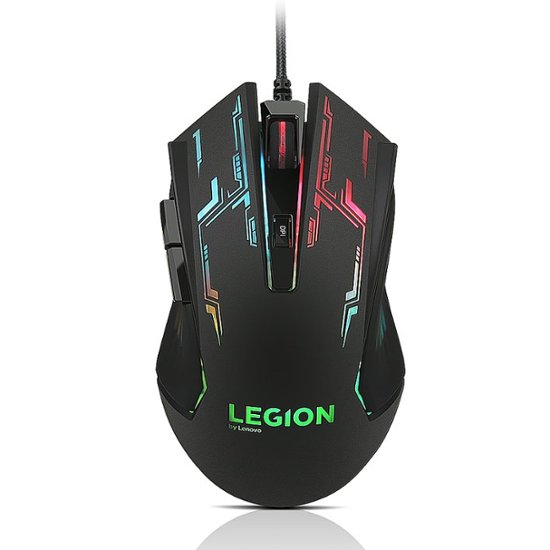 Lenovo - Legion M200 Wired Optical Gaming Mouse - Black-Black