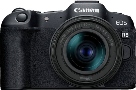Canon - EOS R8 4K Video Mirrorless Camera with RF 24-50mm f/4.5-6.3 IS STM Lens - Black-Black