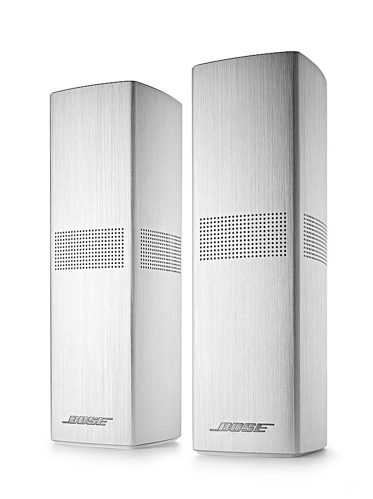 Bose - Surround Speakers 700 120-Watt Wireless Satellite Bookshelf Speakers (Pair) - White-White