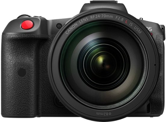 Canon - EOS R5 C 8K Video Mirrorless Cinema Camera with RF 24-70 f/2.8 L IS USM Lens - Black-Black