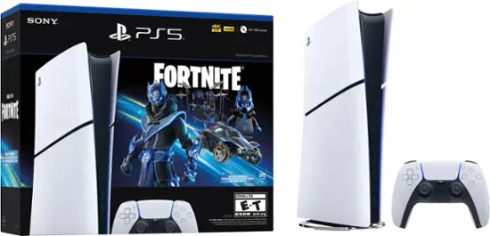 Sony - PlayStation 5 Slim Console Digital Edition - Fortnite Cobalt Star Bundle - White