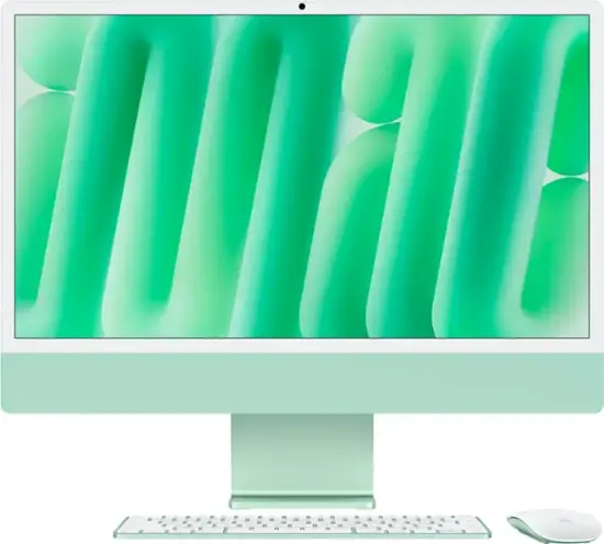 Apple - iMac 24-inch All-in-One - M4 chip - Built for Apple Intelligence - 10 Core CPU - 10 Core GPU - 24GB Memory - 512GB SSD - Green