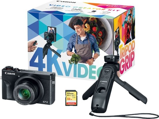 Canon - PowerShot G7 X Mark III 20.1-Megapixel Digital Camera Video Creator Kit - Black-Black