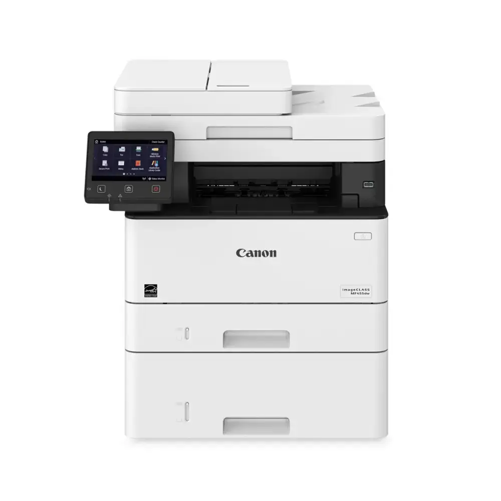 Canon - imageCLASS MF455dw Wireless Black-and-White All-In-One Laser Printer with Fax - White-White