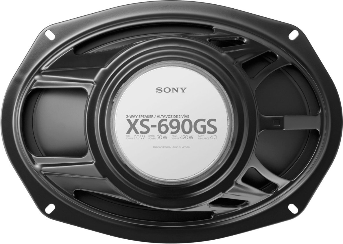 Sony - 6" x 9" 2-way Coaxial Speakers (Pair) - Black-Black