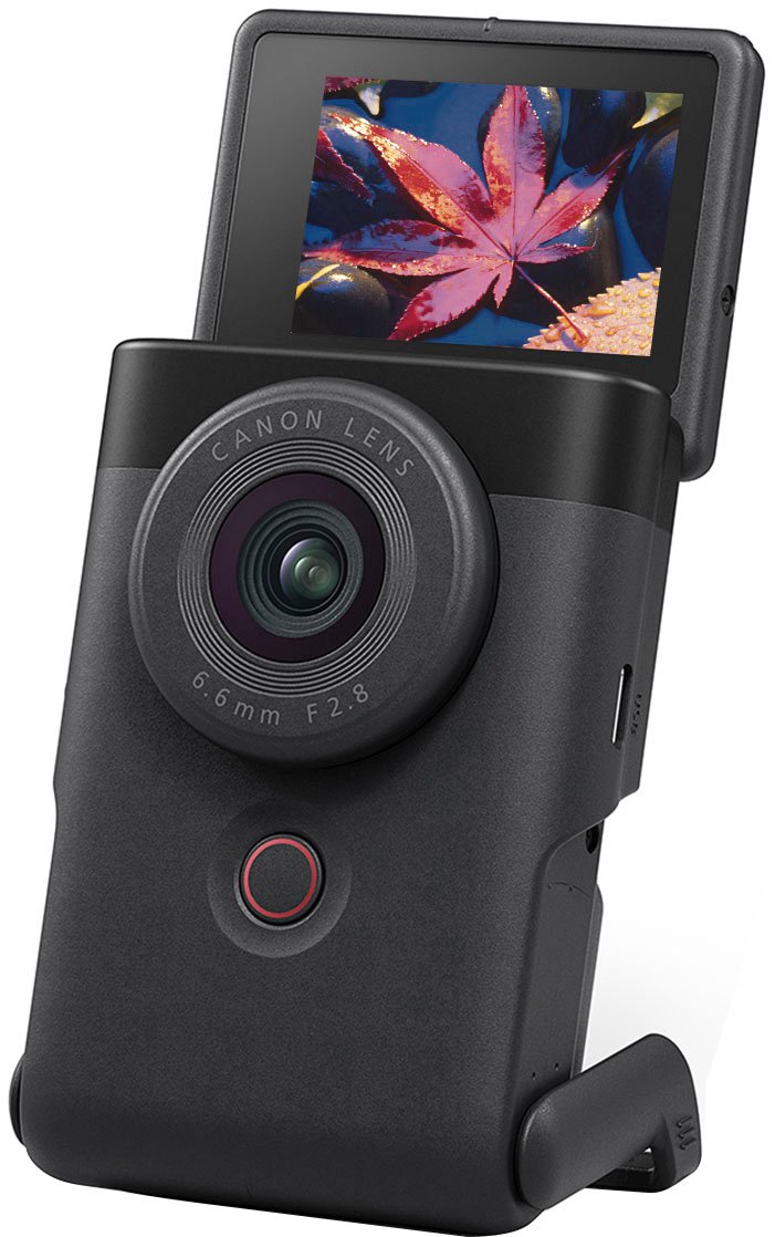 Canon - PowerShot V10 4K Video 20.9-Megapixel Digital Camera for Vloggers and Content Creators - Black-Black