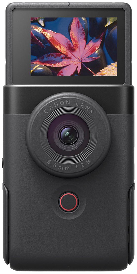 Canon - PowerShot V10 4K Video 20.9-Megapixel Digital Camera for Vloggers and Content Creators - Black-Black