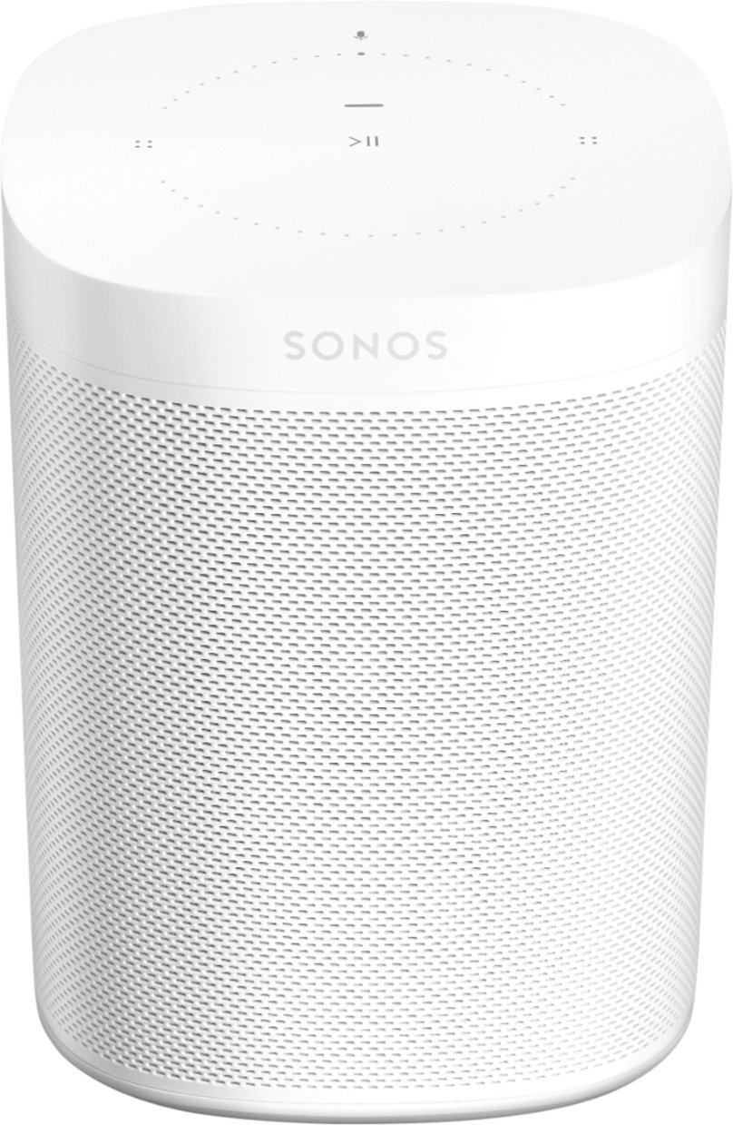 Sonos - One (Gen 2) Smart Speaker with Voice Control built-in - White-White