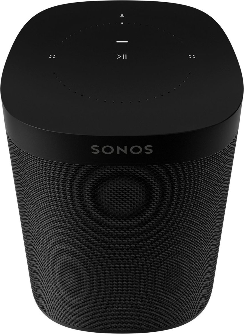 Sonos - One (Gen 2) Smart Speaker with Voice Control built-in - Black-Black