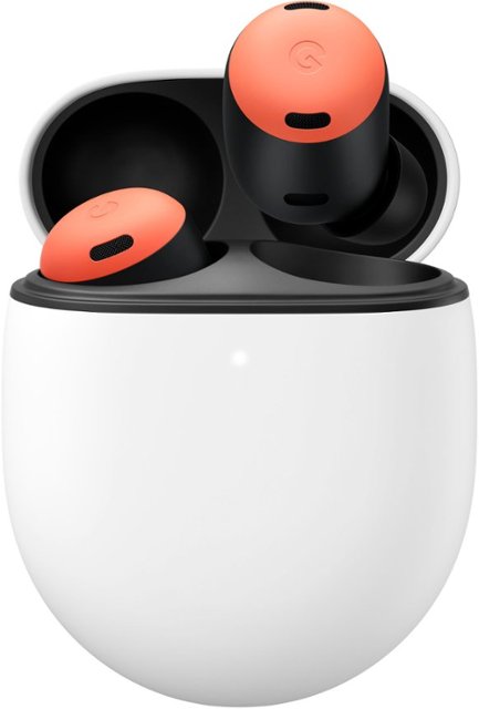 Google - Geek Squad Certified Refurbished Pixel Buds Pro True Wireless Noise Cancelling Earbuds - Coral-Coral